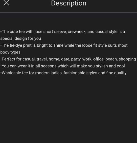 Bright Tie-dye Crochet Raglan Tee - Picture 8 of 12